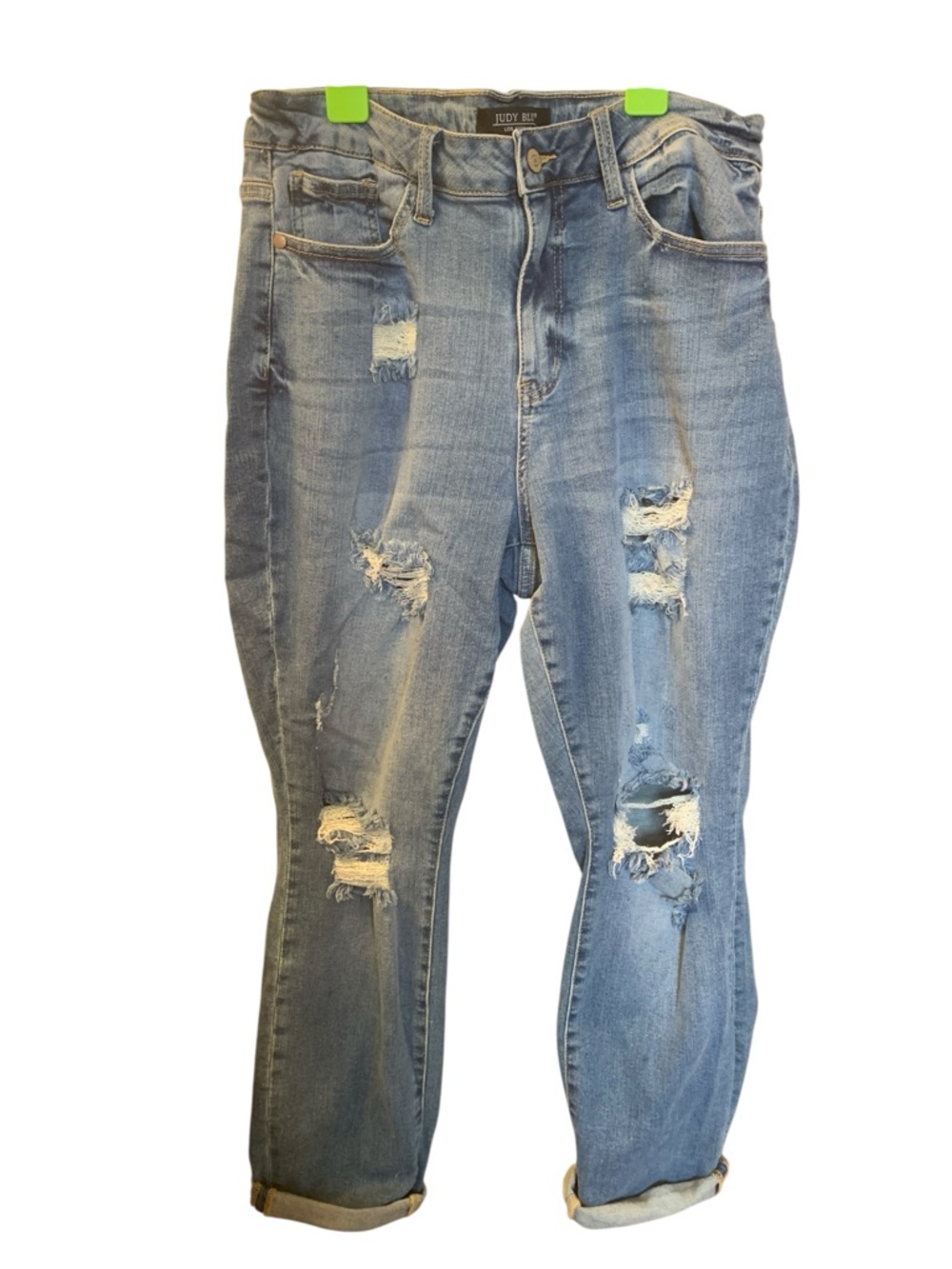 JUDY BLUE Destroyed Distressed Boyfriend Jeans Woman’s Plus Size 16